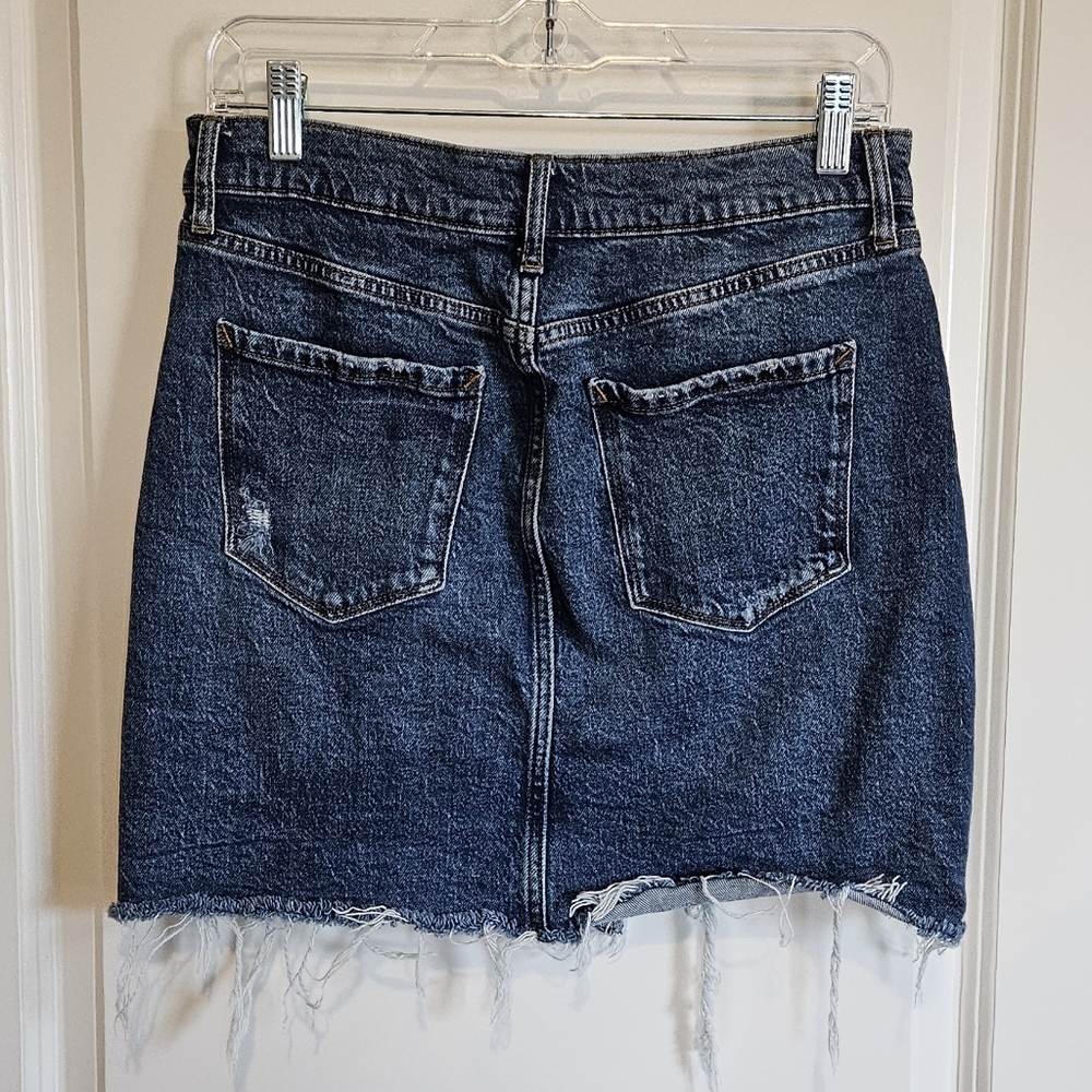 A.N.A. Denim Distressed High-Rise Mini Skirt Size 8 - Picture 2 of 8